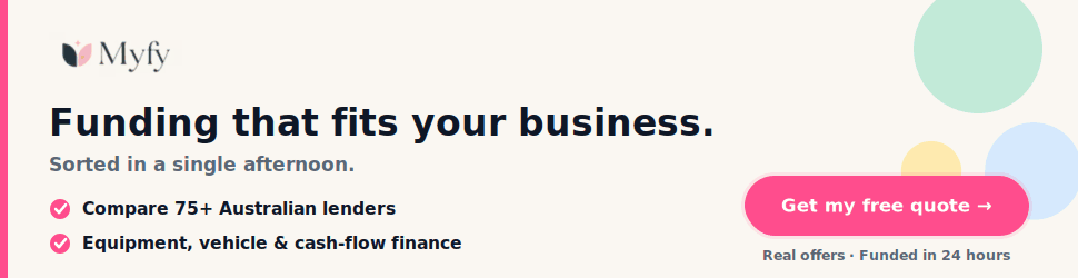 Myfy — funding that fits your business. Compare 75+ Australian lenders, funded in 24 hours.